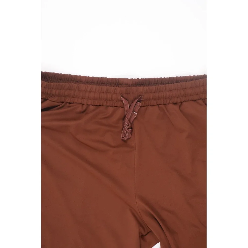 The Back Forty Womens Shorts Athletic Lounge Brown Solid 2XL Excellent